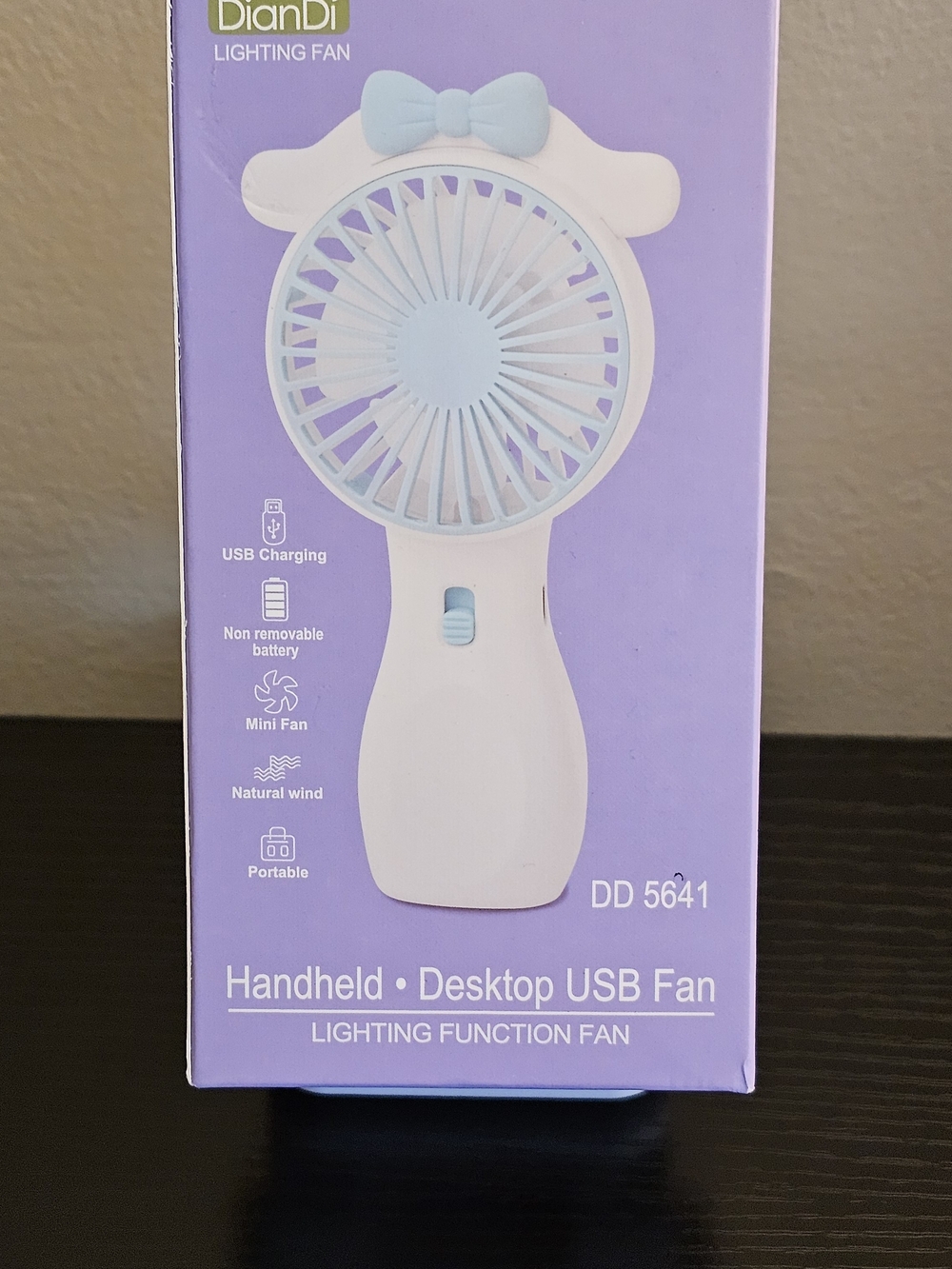 Handheld Kuromi Desktop USB Fan N.I.B